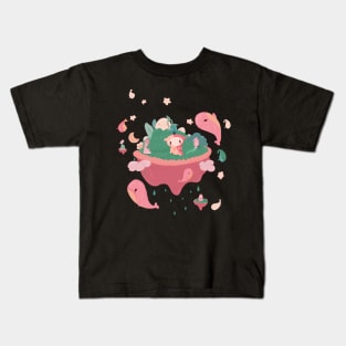 floating whale island Kids T-Shirt